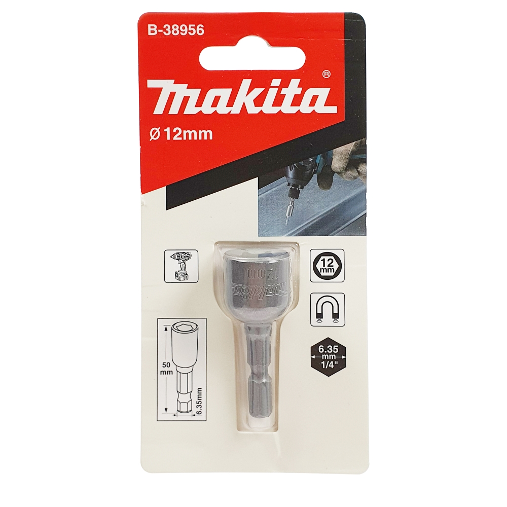 B-38956 บล็อกแม่เหล็กขันน๊อต M8 12x50 mm