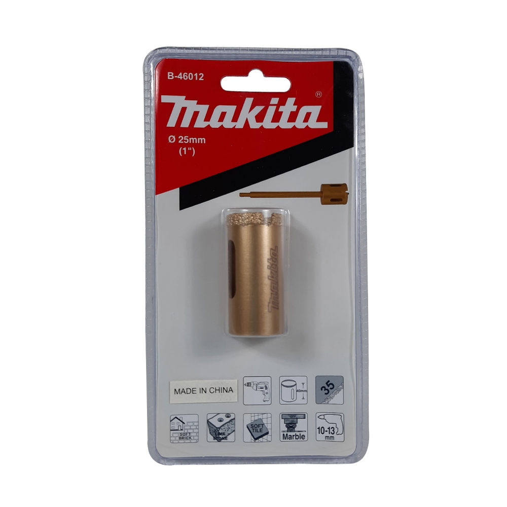 B-46012 โฮลซอเจาะกระเบื้องเพชร Vacuum Brazed 25x40mm
