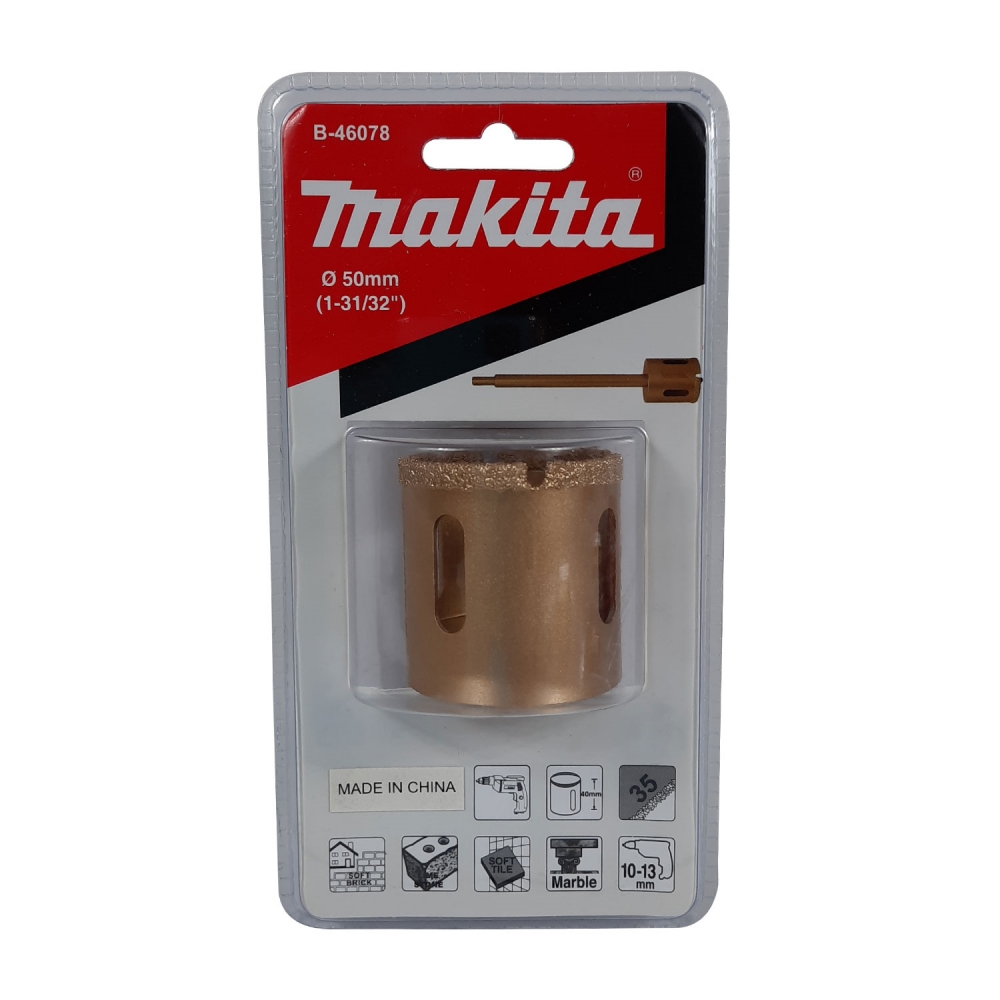 B-46078 โฮลซอเจาะกระเบื้องเพชร Vacuum Brazed 50x40mm