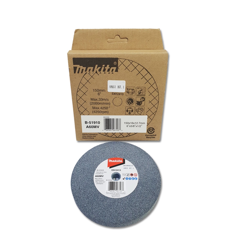 B-51910 หินเทา MAKITA 6" 150x16x12.7mm A60M