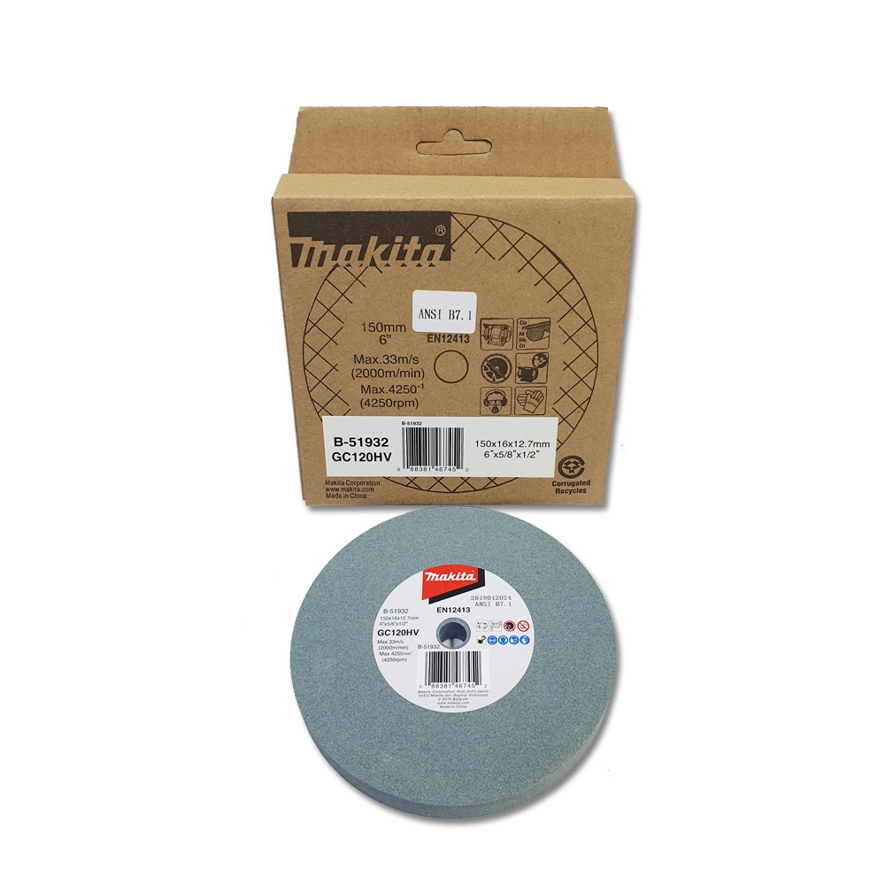 B-51932 หินเขียว MAKITA 6" 150x16x12.7mm GC120H