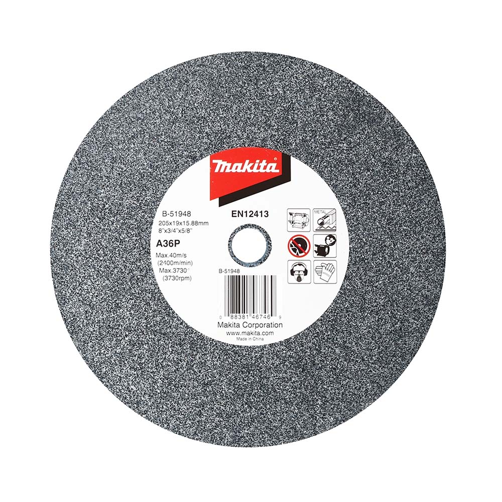 B-51948 หินเทา MAKITA 8" 205x19x15.88mm A36P