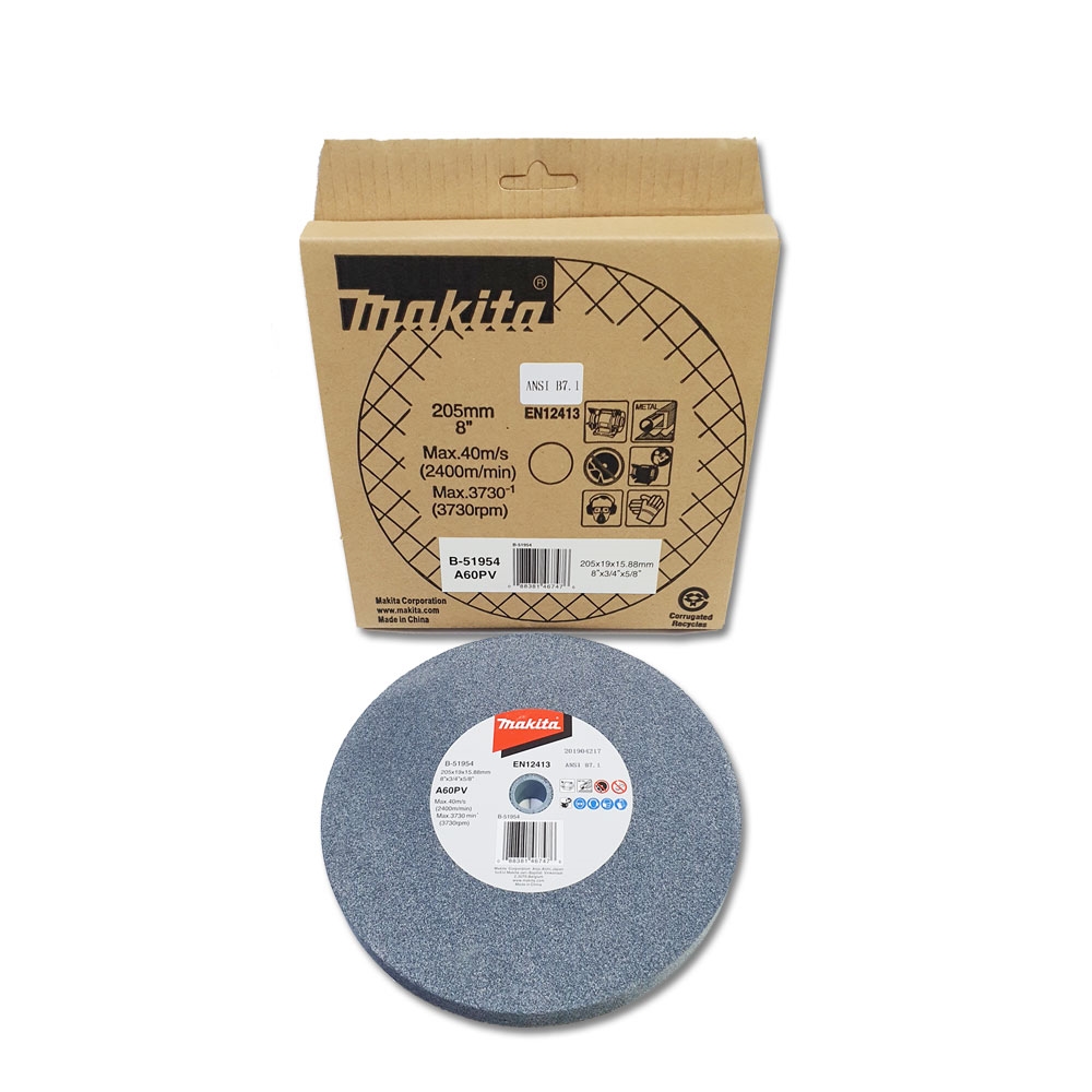 B-51954 หินเทา MAKITA 8" 205x19x15.88mm A60P