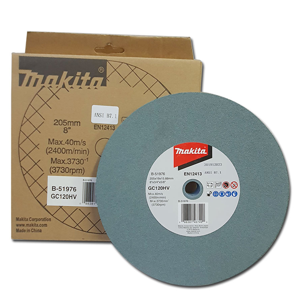 B-51976 หินเขียว MAKITA 8" 205x19x15.88mm GC120H