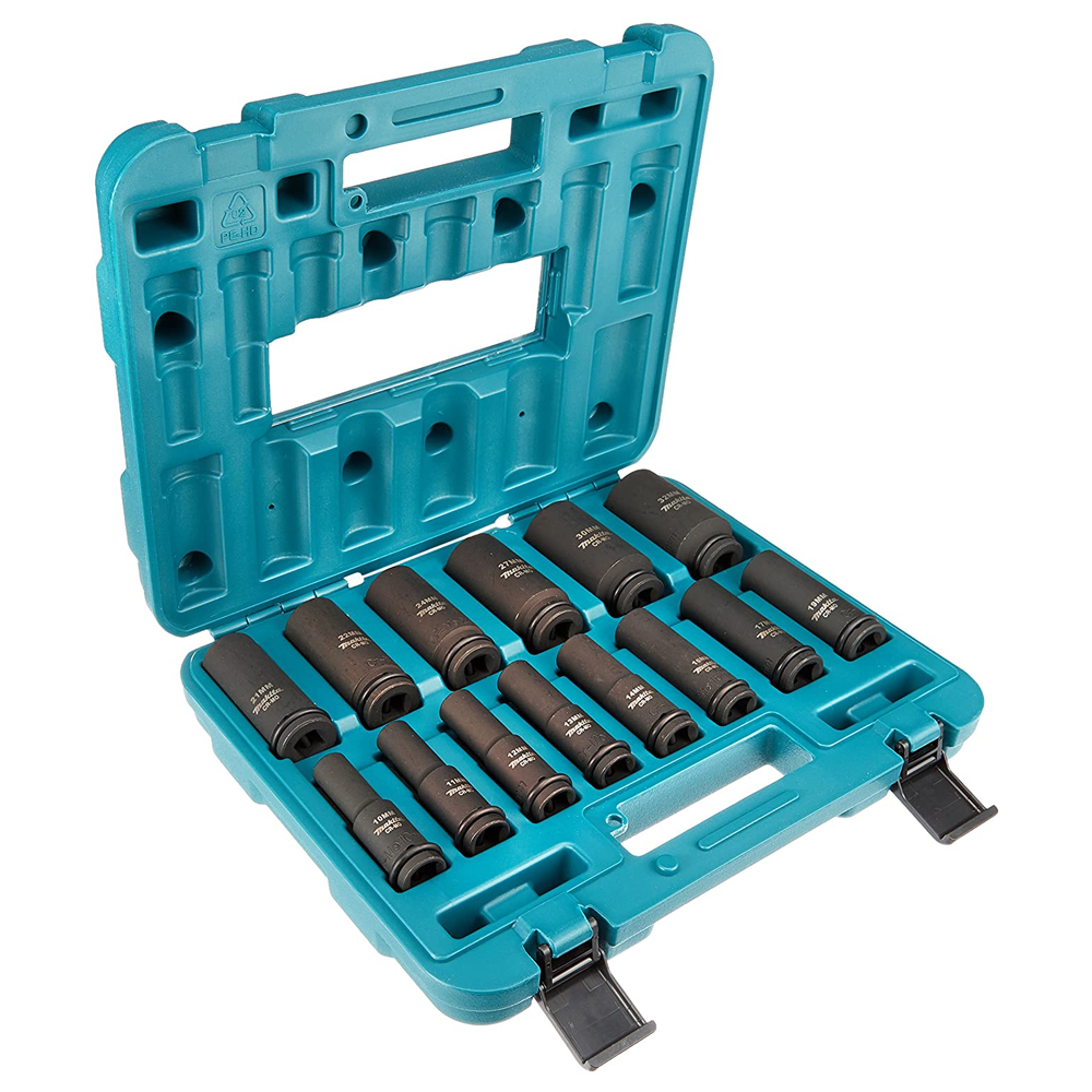 B-52308 ชุดลูกบล็อก Impact ยาว 1/2" 14 ชิ้น รุ่นยาว 10-32มม.