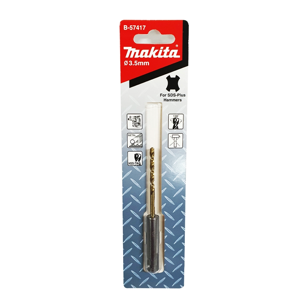 B-57417 ดอกสว่านเจาะเหล็ก SDS-Plus HSS-TIN MD Bit 3.5 x 100 mm