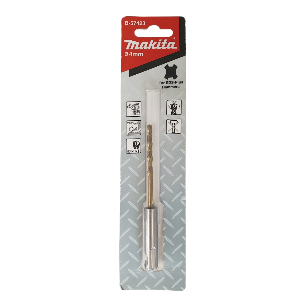 B-57423 ดอกสว่านเจาะเหล็ก SDS-Plus HSS-TIN MD Bit 4 x 105 mm