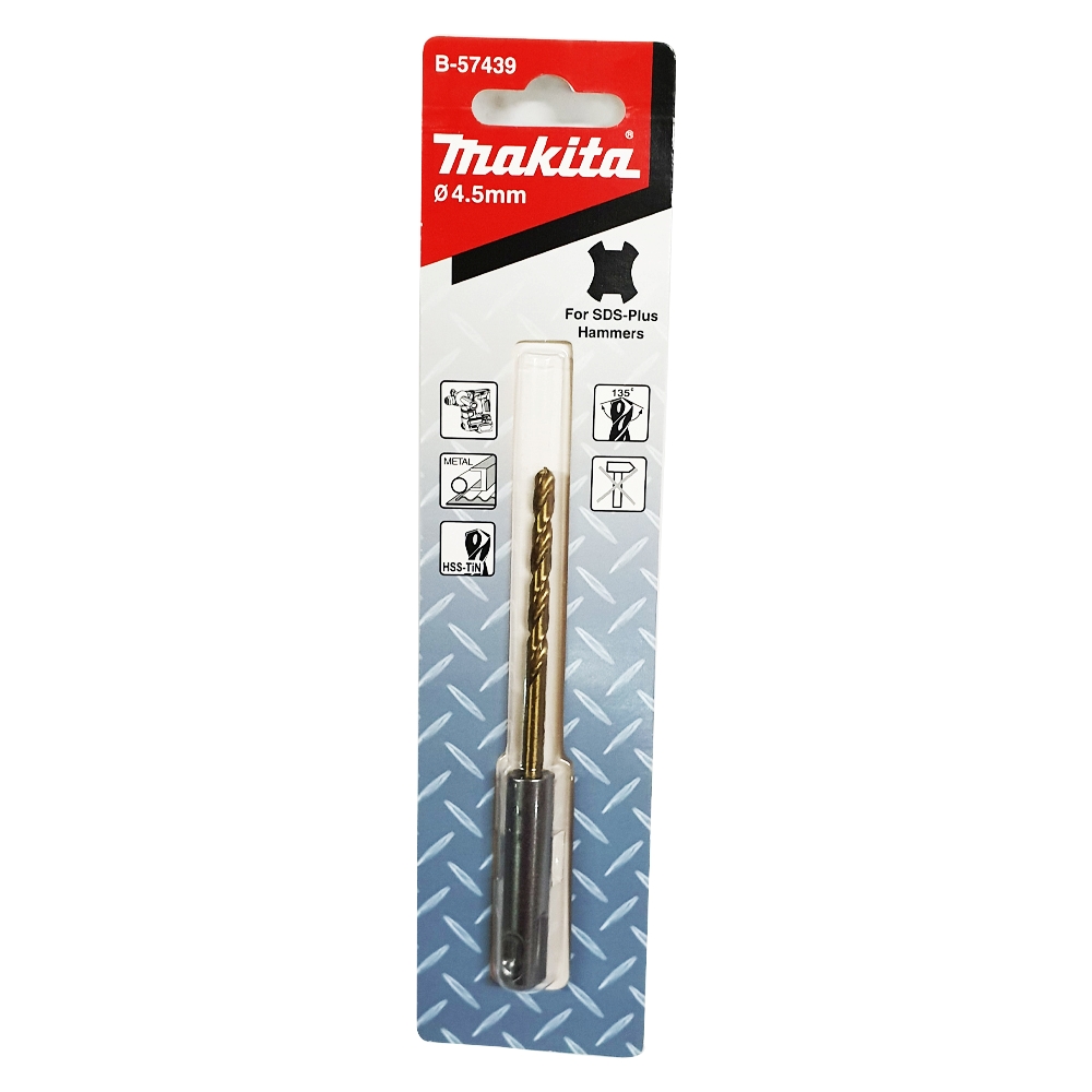 B-57439 ดอกสว่านเจาะเหล็ก SDS-Plus HSS-TIN MD Bit 4.5 x 110 mm
