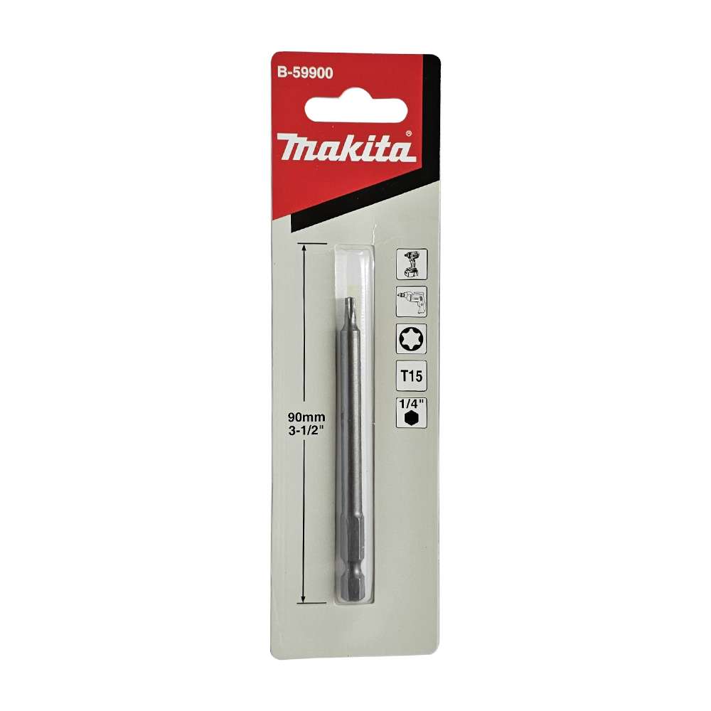 B-59900 Screw Bit Blister Set T15x90mm E-Form (MZ) (1Pc) Taiwan S2