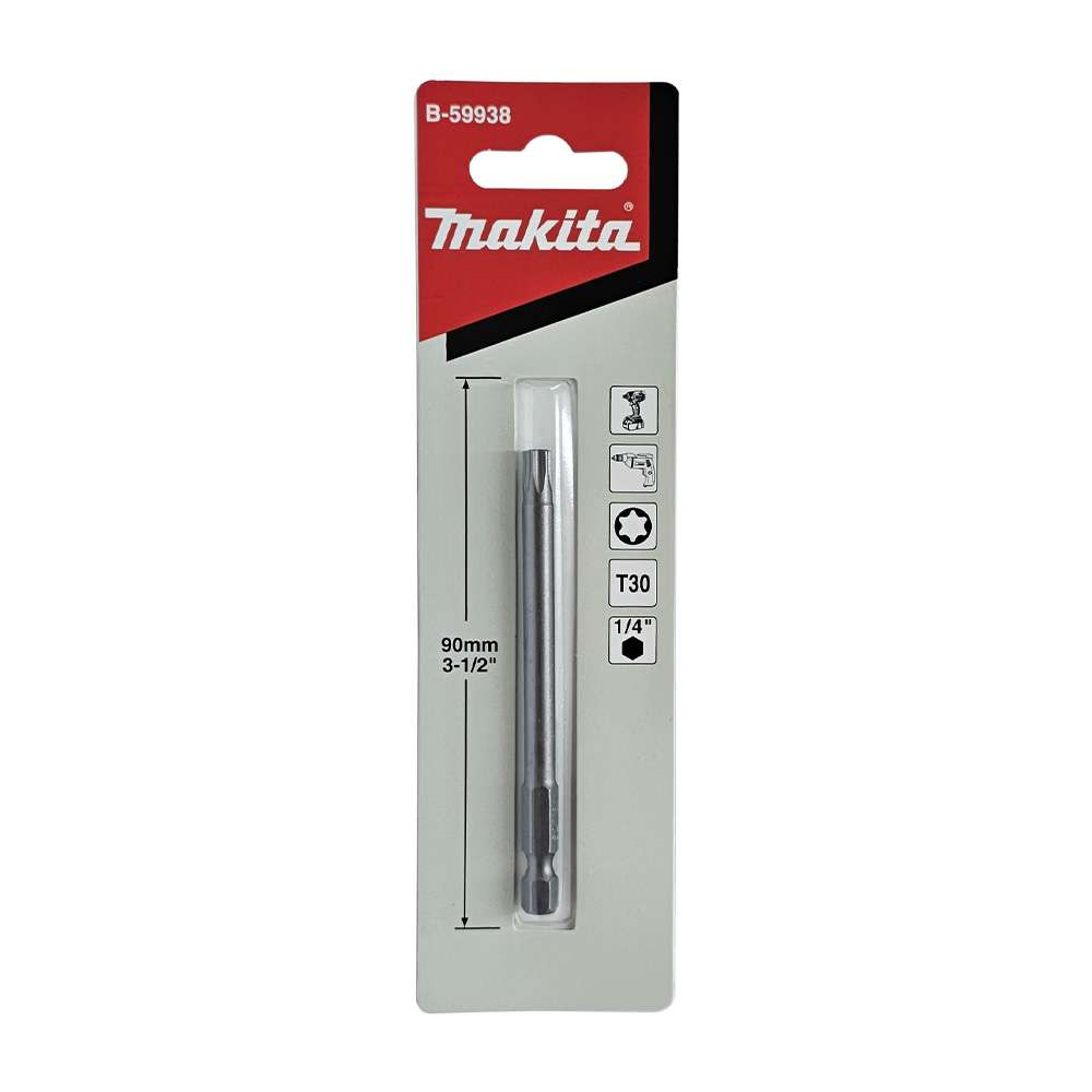 B-59938 Screw Bit Blister Set T30x90mm E-Form (MZ) (1Pc) Taiwan S2