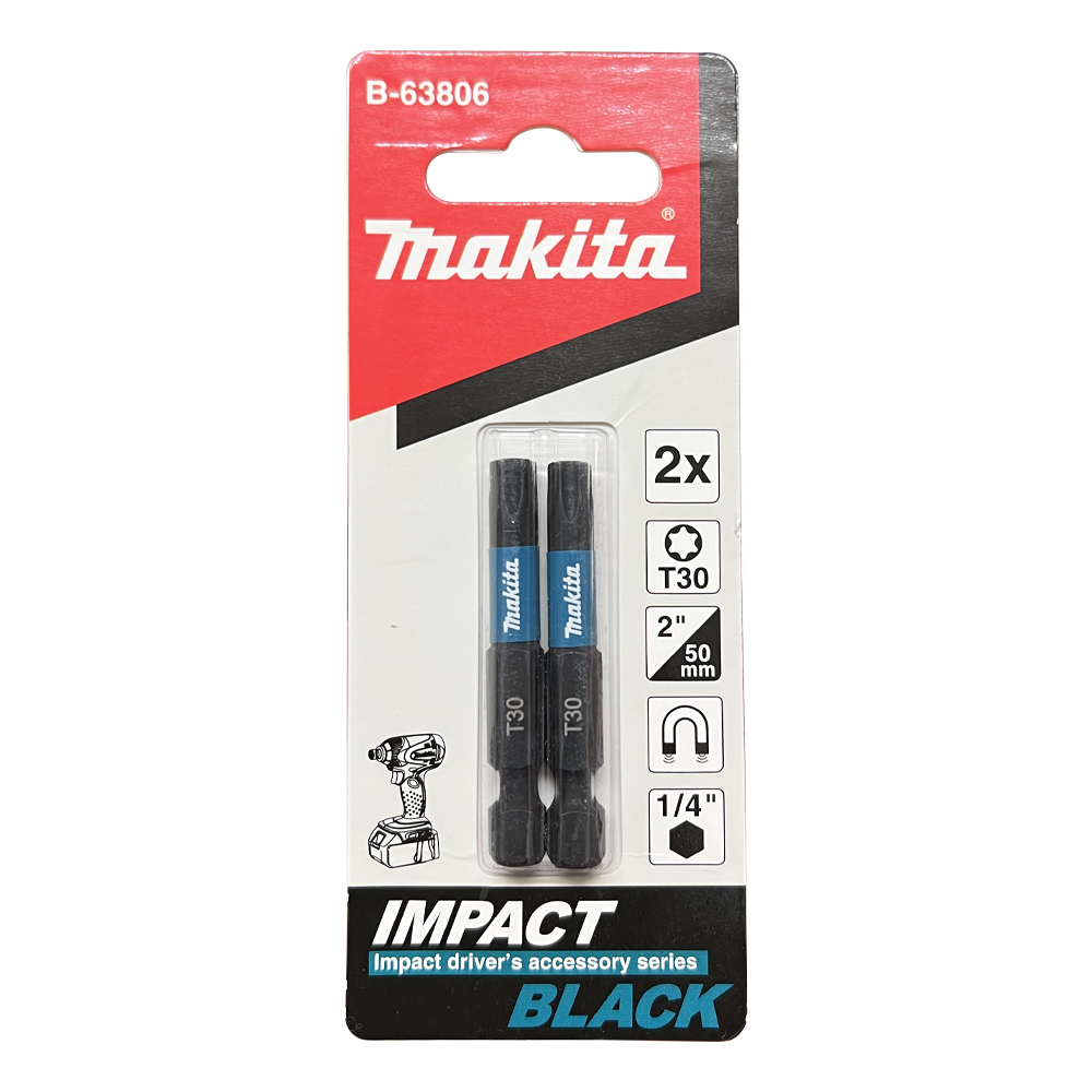 B-63806 ดอกไขควง E-Form Impact Black T30 50 mm MZ