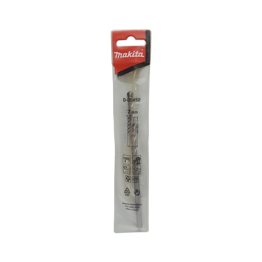D-05452 ดอกเจาะปูนก้านกลม TCT 7x150 mm