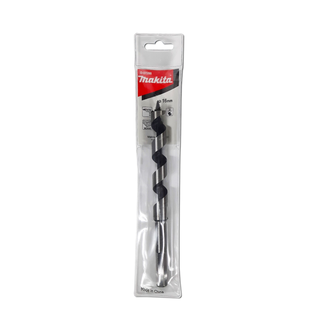 D-07288 ดอกเจาะไม้ Single Spur Auger 16x200 mm ก้านกลม