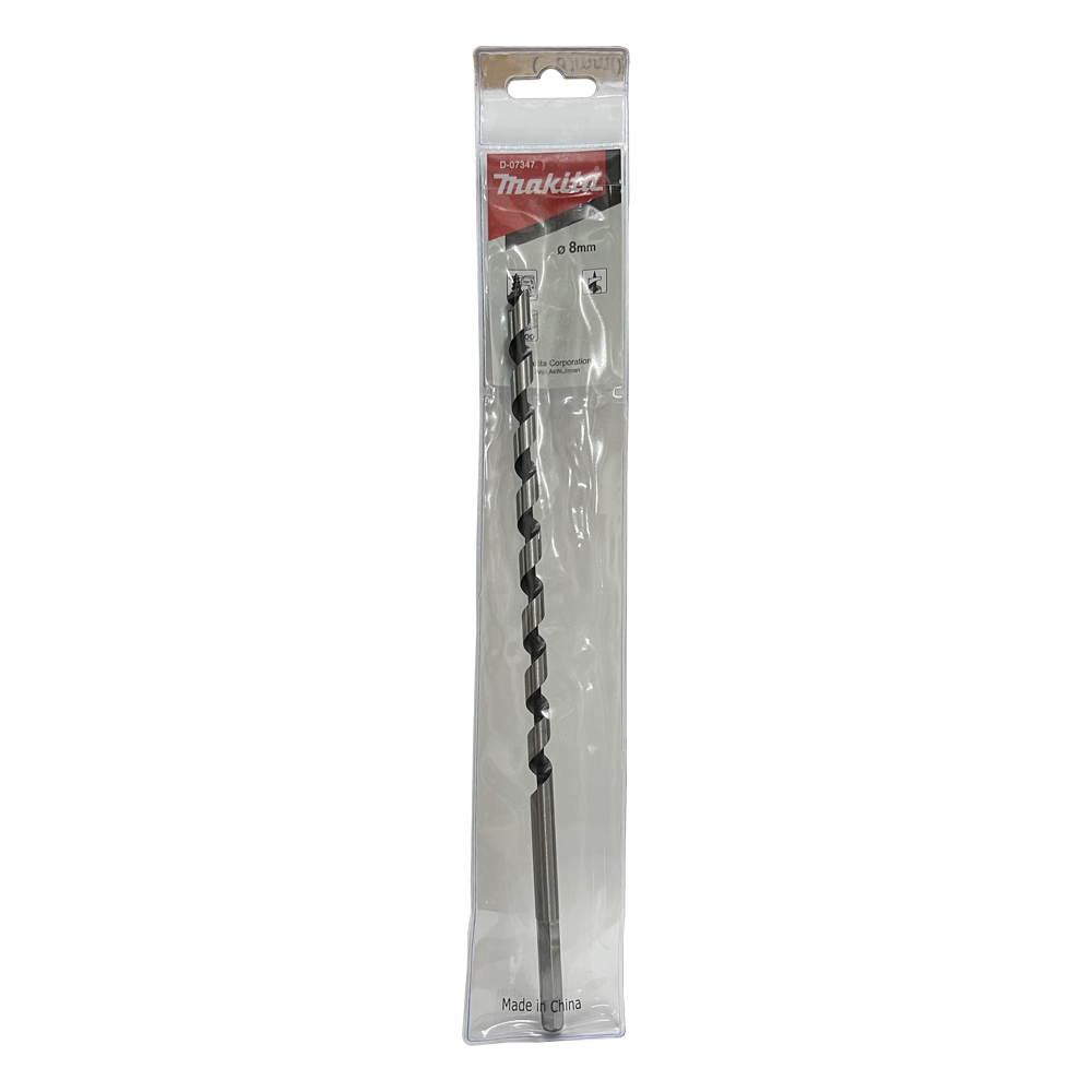 D-07347 ดอกเจาะไม้ Single Spur Auger 8x250 mm ก้านกลม
