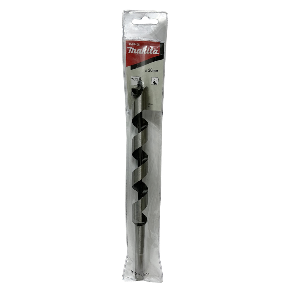 D-07406 ดอกเจาะไม้ Single Spur Auger 20x250 mm ก้านกลม