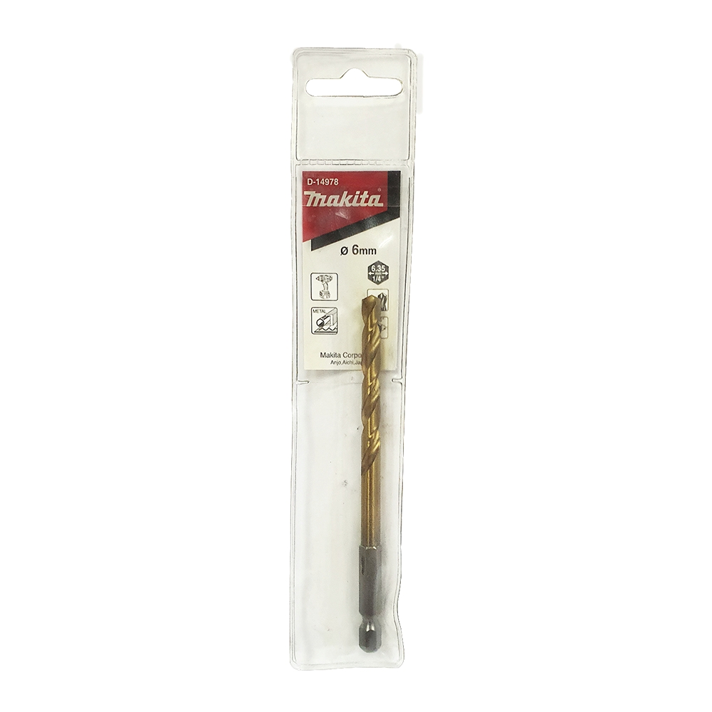 D-14978 ดอกเจาะเหล็ก HSS TiN 6x110mm MZ