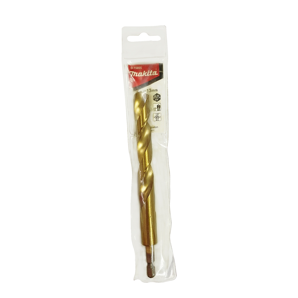 D-15855 ดอกเจาะเหล็ก HSS TiN 13x150mm MZ