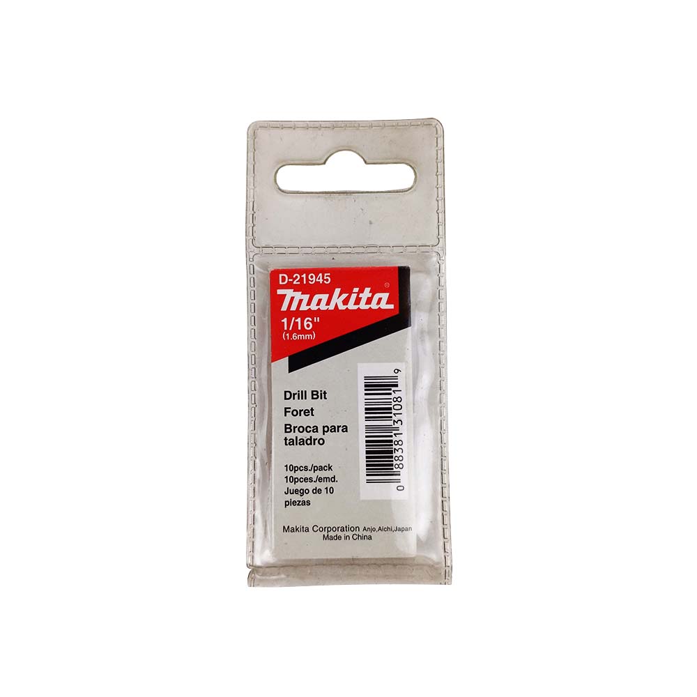 D-21945 ดอกสว่านเจาะเหล็ก HSS-G (สีเงิน) ขนาด 1/16"x1-7/8"