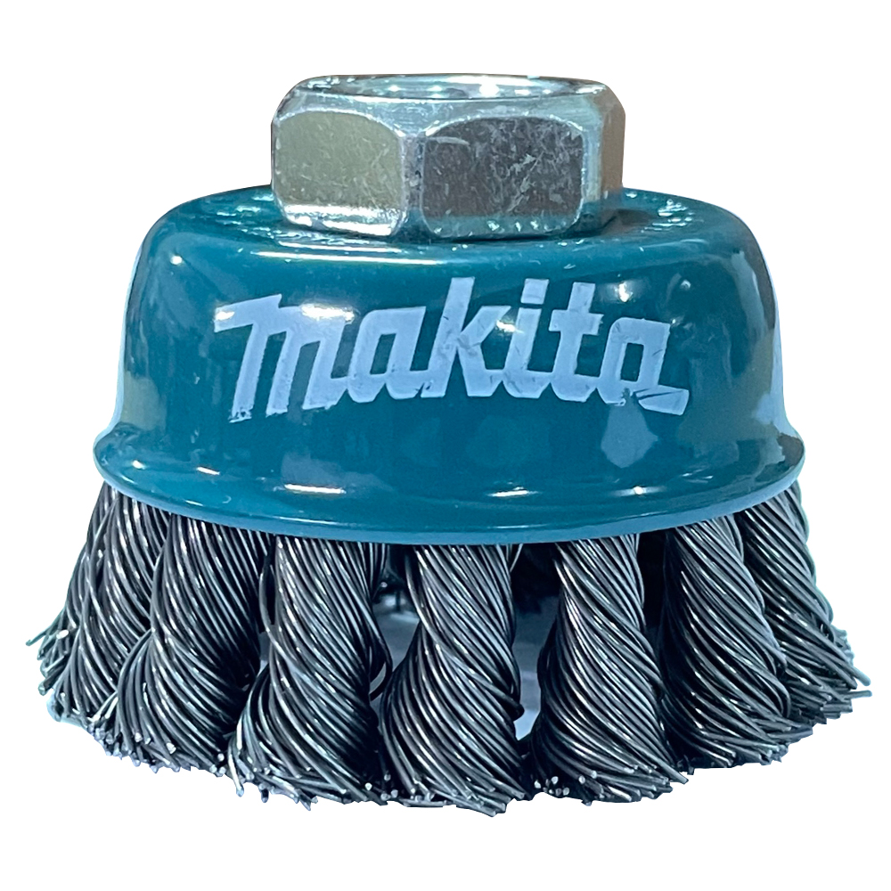 D-24103 แปรงลวดถ้วยถักเกลียว MAKITA 60mm 10x1.5 ลวด 0.5mm