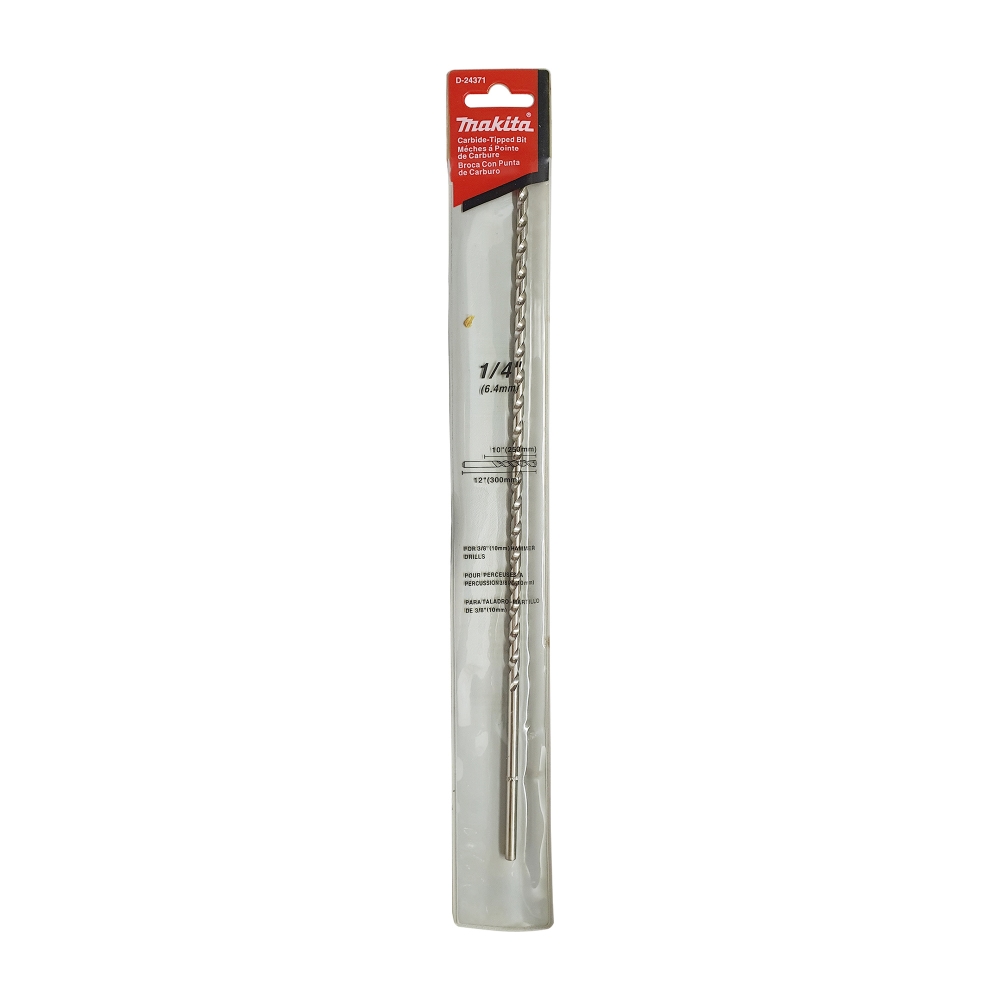 D-24371 ดอกเจาะปูนก้านกลม TCT 1/4"x12"