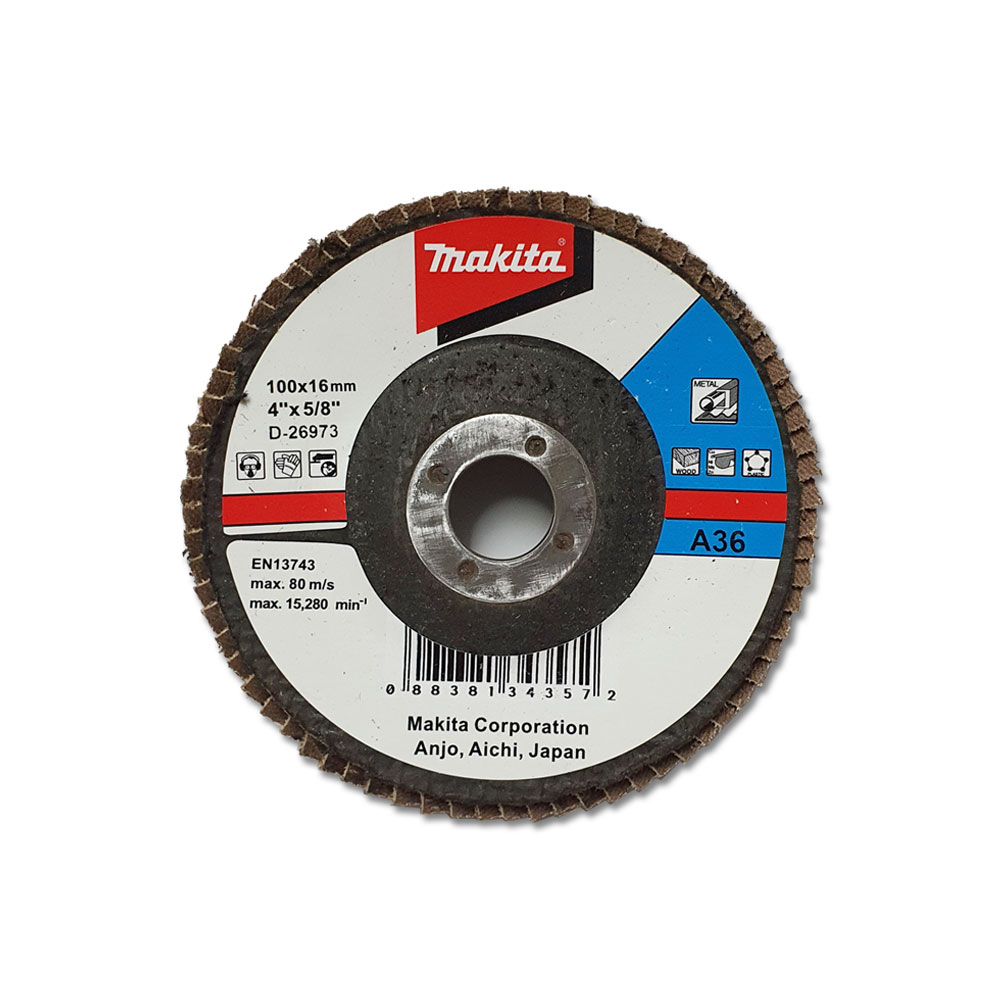 D-26973 4"xA36 กระดาษทรายซ้อนเฉียง Fiber Glass