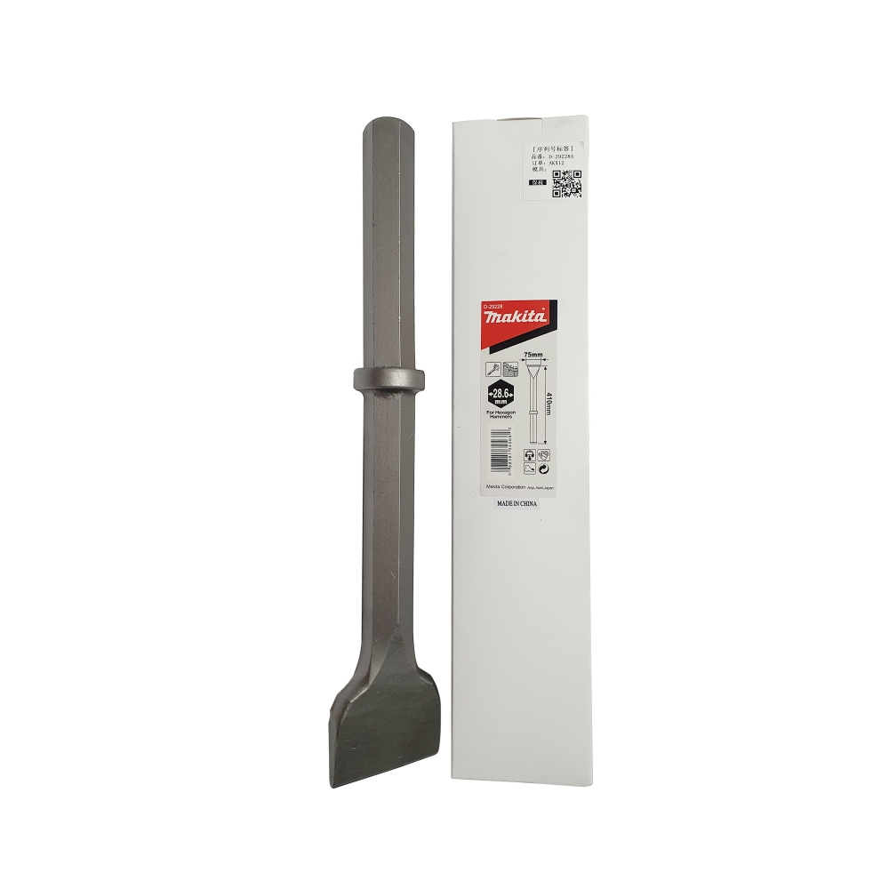D-29228 ดอกแบนมากก้าน6เหลี่ยม MAKITA 28.6-75x410 mm มีบ่า