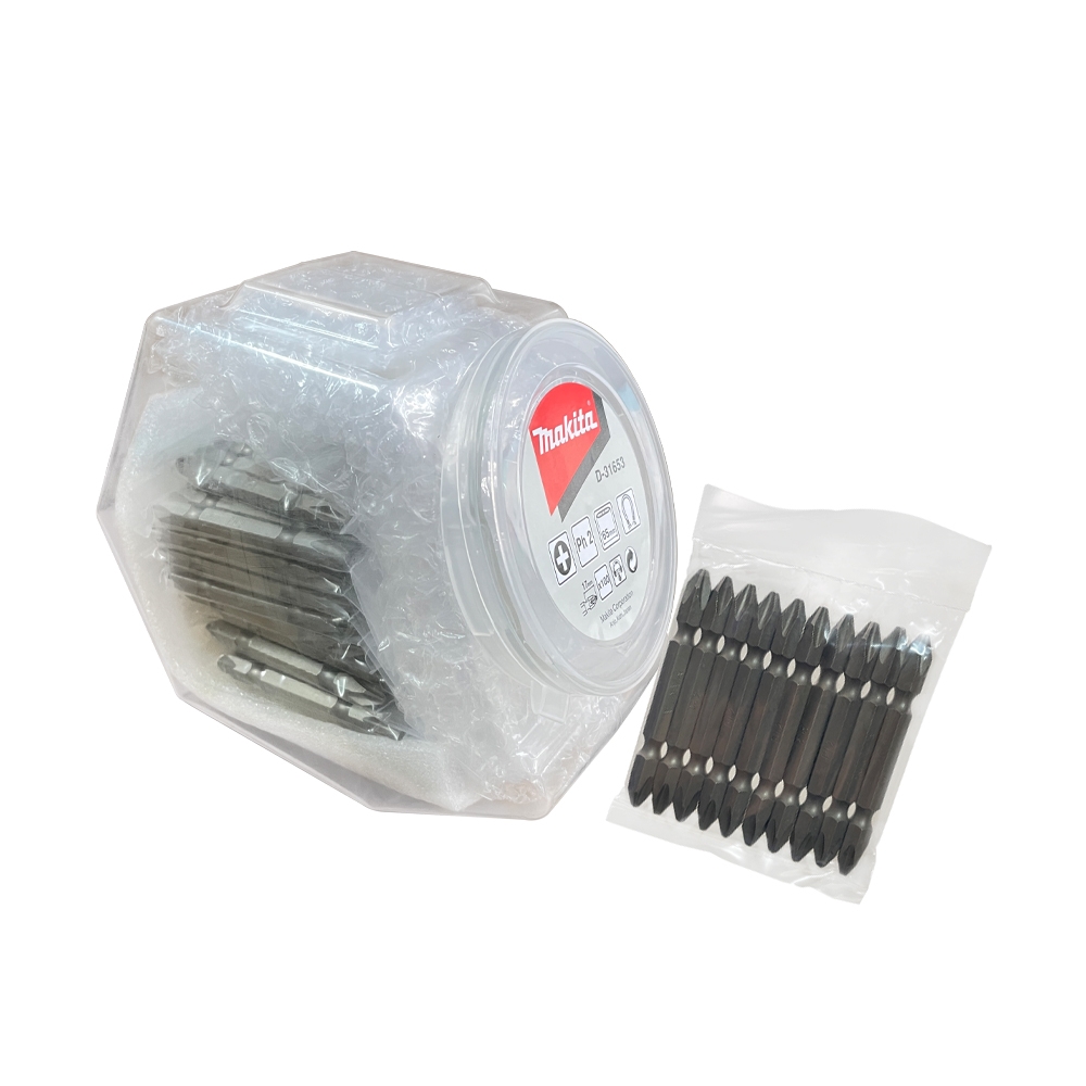 D-31653 ดอกไขควง 2 ด้าน PH2x65 mm 1/4" NZ กระปุก