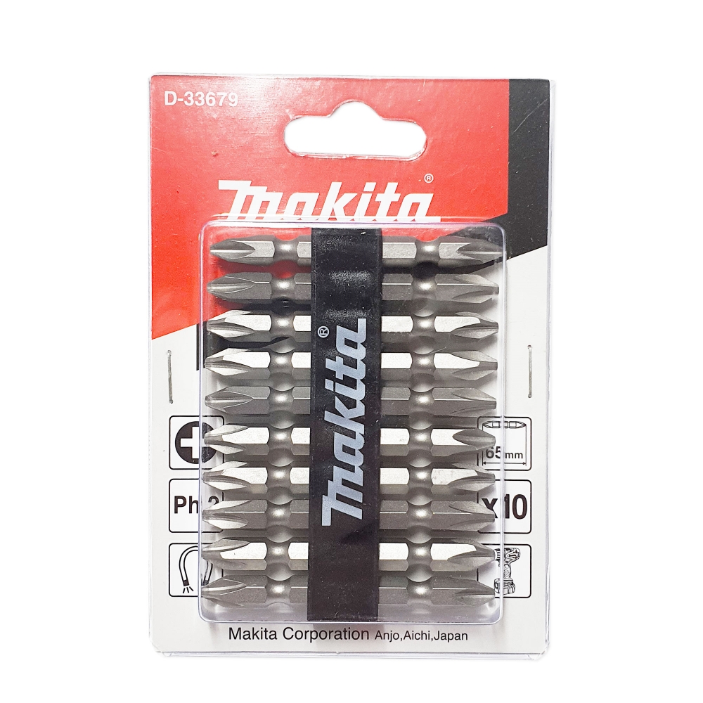 D-33679 ดอกไขควง 2 ด้าน PH2x65 mm 1/4" NZ แผง
