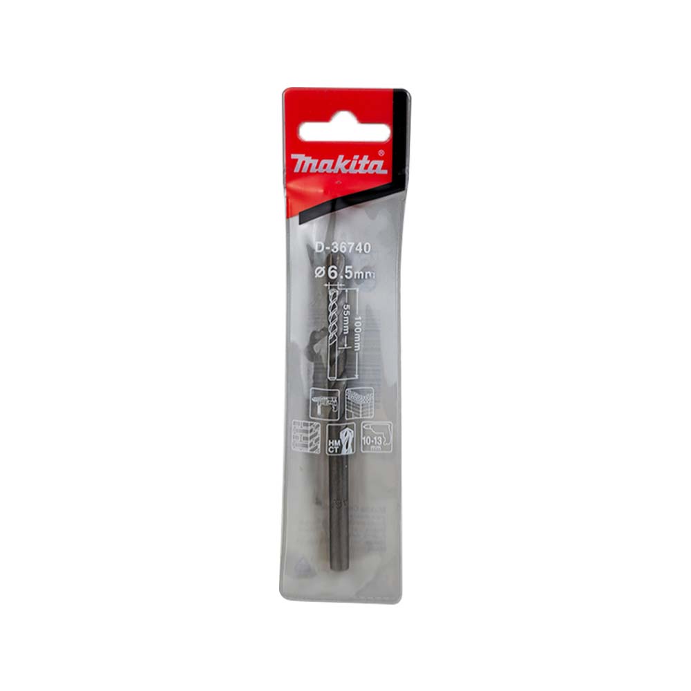 D-36740 TCT Masonry Drill Bit Straight Shank 6.5x100x55mm