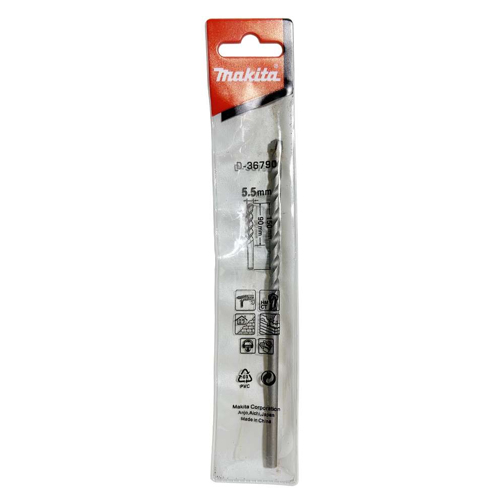 D-36790 TCT Masonry Drill Bit Straight Shank 5.5x150mm