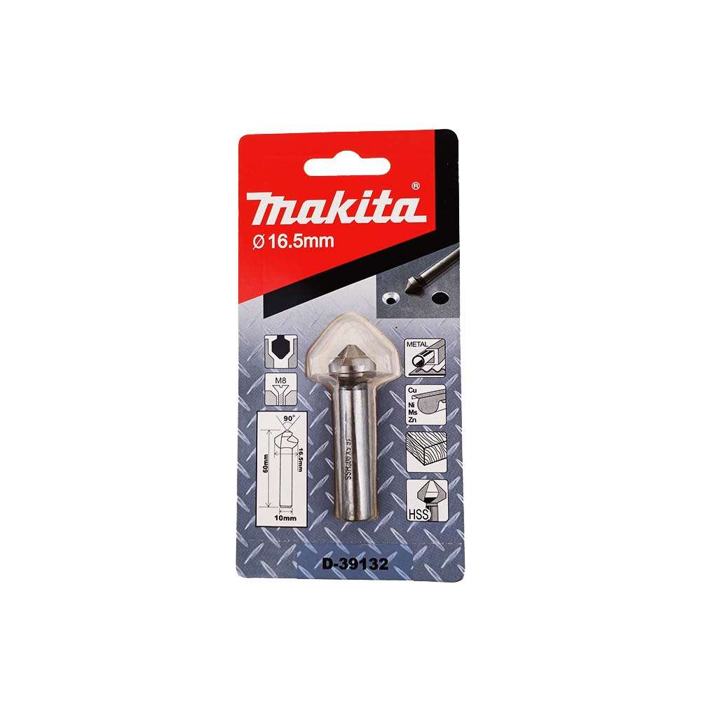 D-39132 ดอก Countersink 16.5x60mm 3 คม 90 องศา (M8)