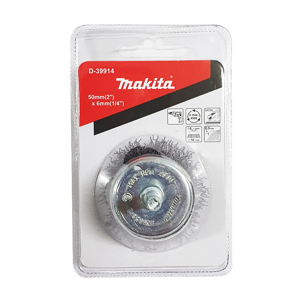 D-39914 แปรงขัดลวด 50mm(2") x 6mm(1/4")