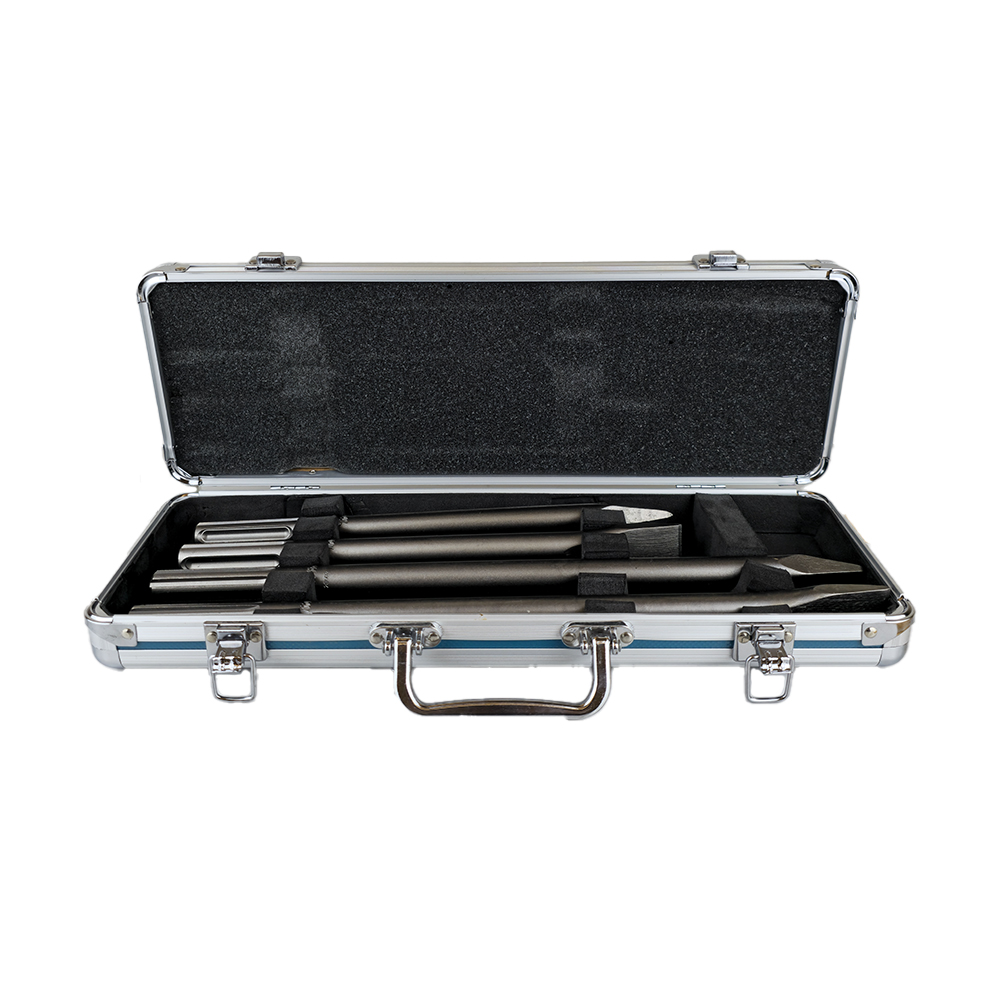 D-42167 ชุดดอกสกัด SDS-MAX 4 ดอกชุดกล่องอลูมิเนียม MAKITA น้ำเงิน