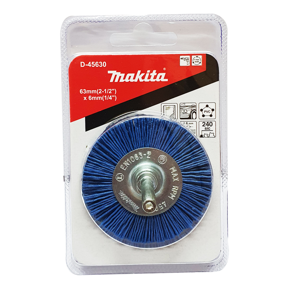 D-45630 แปรงล้อไนล่อน 63mm(2-1/2")x6mm(1/4") #240