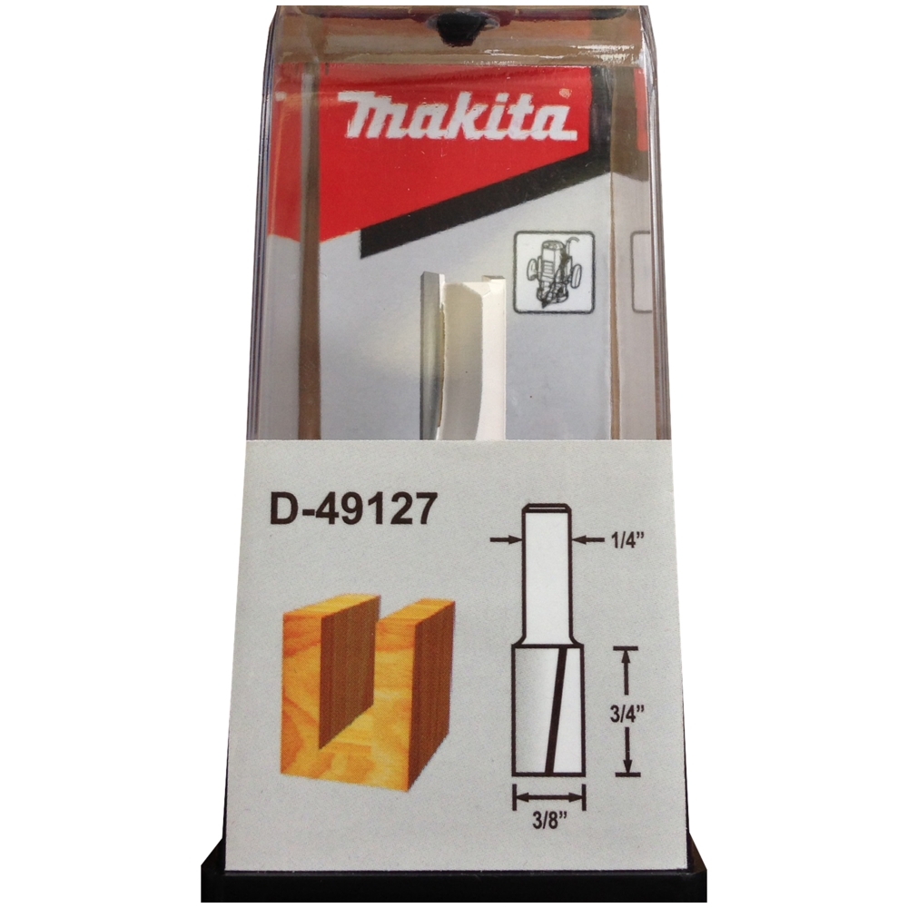 D-49127 ดอกเร้าเตอร์ Straight Bit 2 Flute ขนาด1/4นิ้ว 3/8x2x3/4นิ้ว
