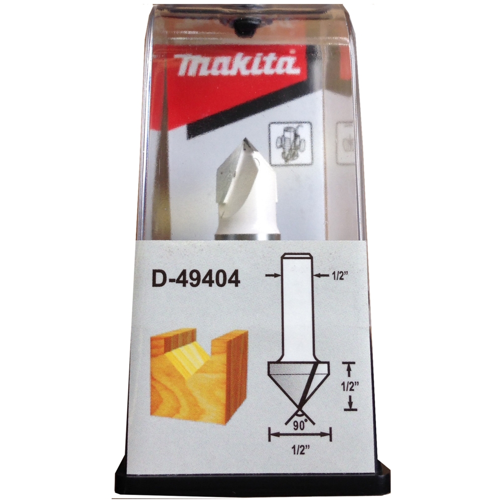 D-49404 ดอกเร้าเตอร์ V Groove Bit ขนาด 1/2นิ้ว 1/2x2-1/8x1/2นิ้วx90องศา