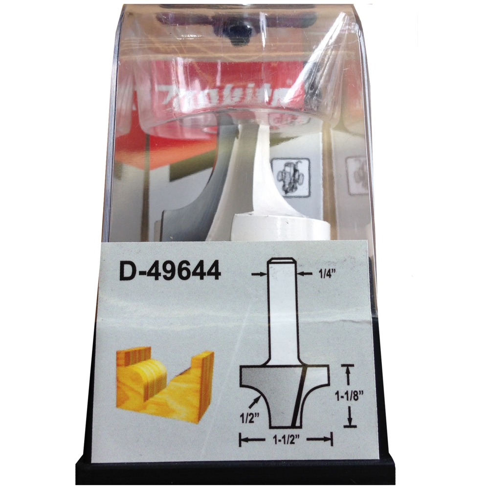 D-49644 ดอกเร้าเตอร์ Plunge Cut Roundover Bit ขนาด 1/4นิ้ว 1-1/2x2-3/8x1-1/8x1/2นิ้ว