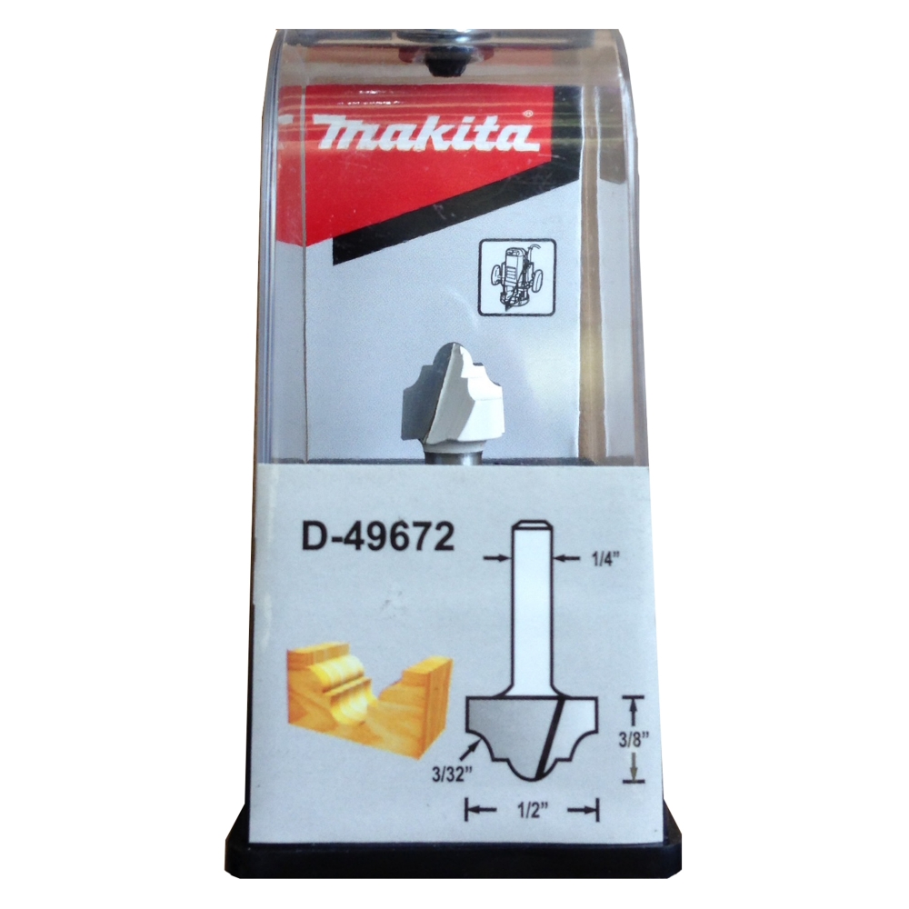 D-49672 ดอกเร้าเตอร์ Classic Plunge Cut Bit ขนาด 1/4นิ้ว 1/2x1-21/32x3/8x3/32นิ้ว
