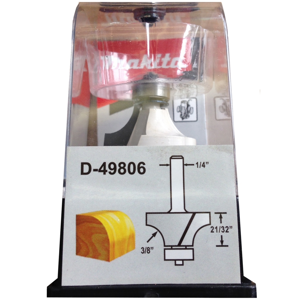 D-49806 ดอกเร้าเตอร์ Roundover Bit-with Bearing ขนาด 1/4นิ้ว 1-1/4x2-5/16x21/32x3/8นิ้ว