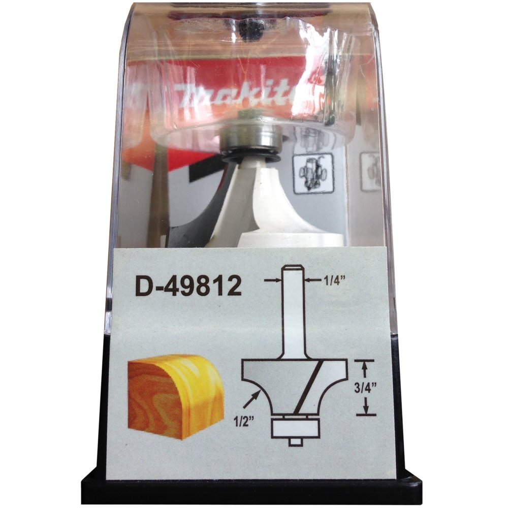 D-49812 ดอกเร้าเตอร์ Roundover Bit-with Bearing ขนาด 1/4นิ้ว 1-1/2x2-7/16x3/4x1/2นิ้ว