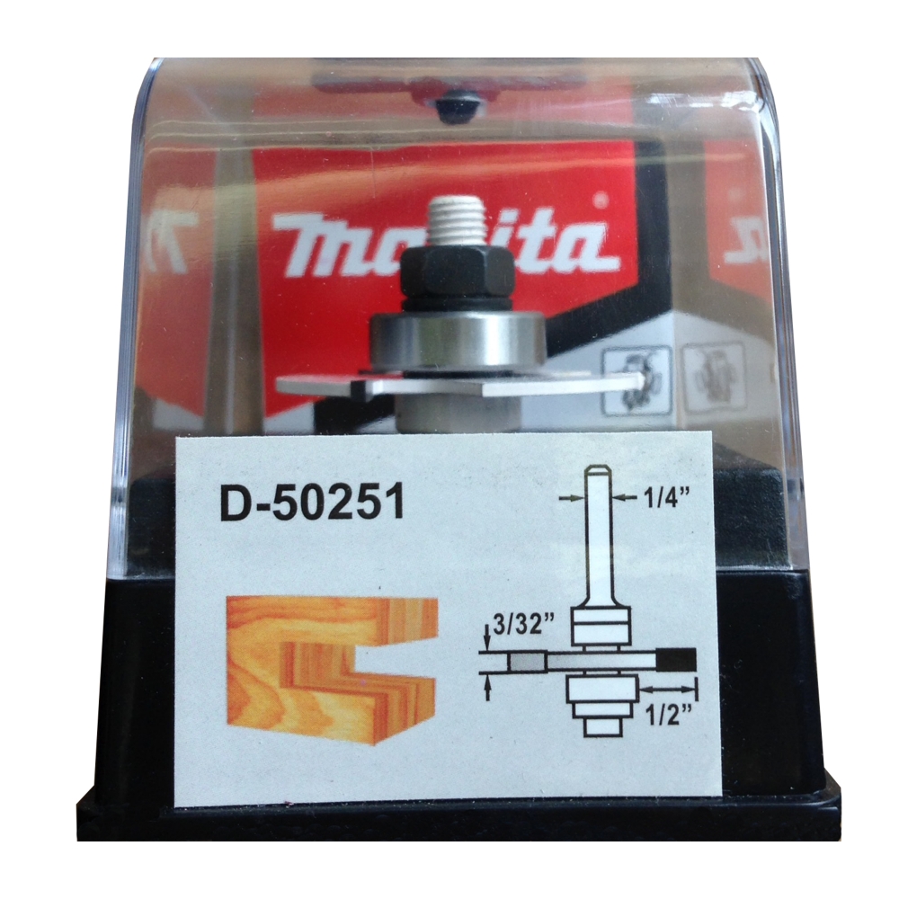D-50251 ดอกเร้าเตอร์ Slotting Cutter-3 Wing Slot Cutter ขนาด 1/4นิ้วx1-7/8นิ้ว L2-3/32นิ้ว
