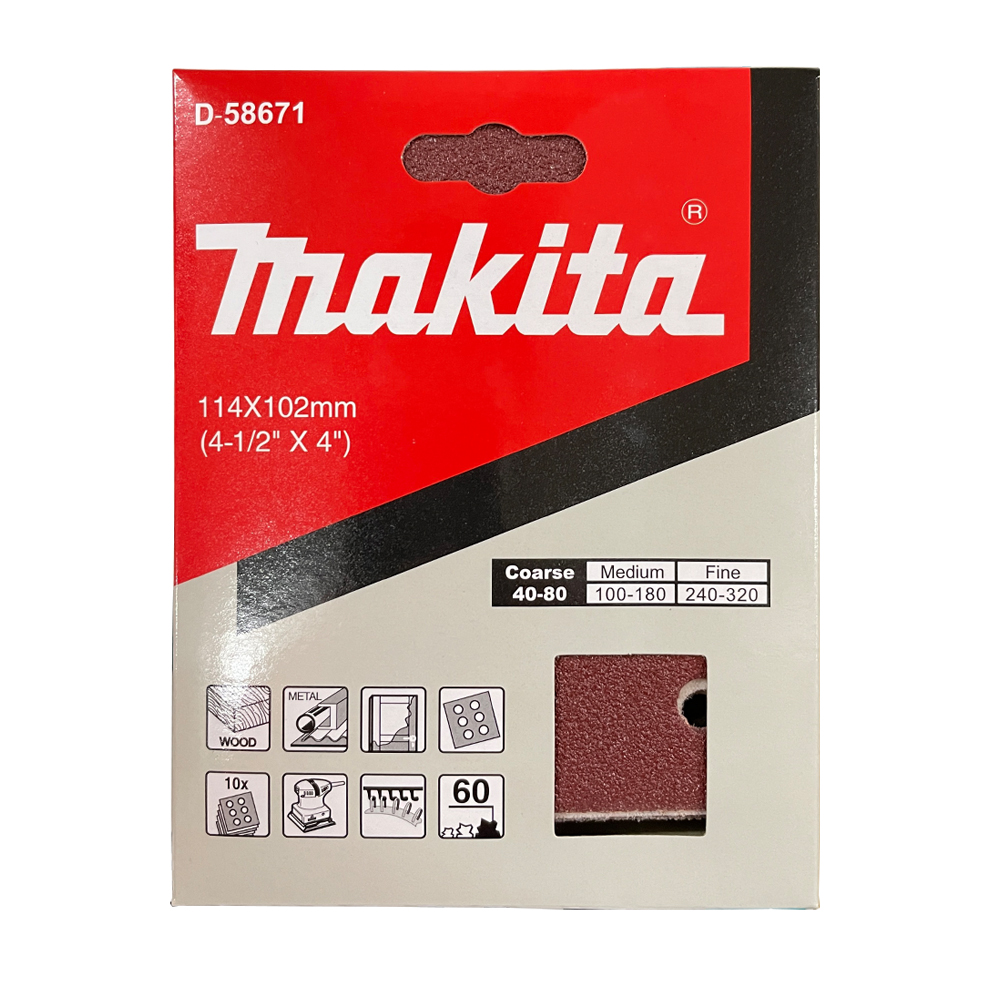 D-58671 กระดาษทราย A60 114x102mm H/L