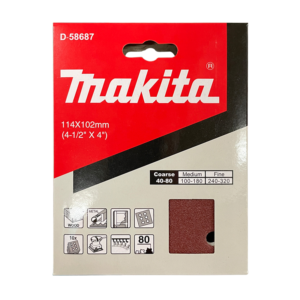 D-58687 กระดาษทราย A80 114x102mm H/L