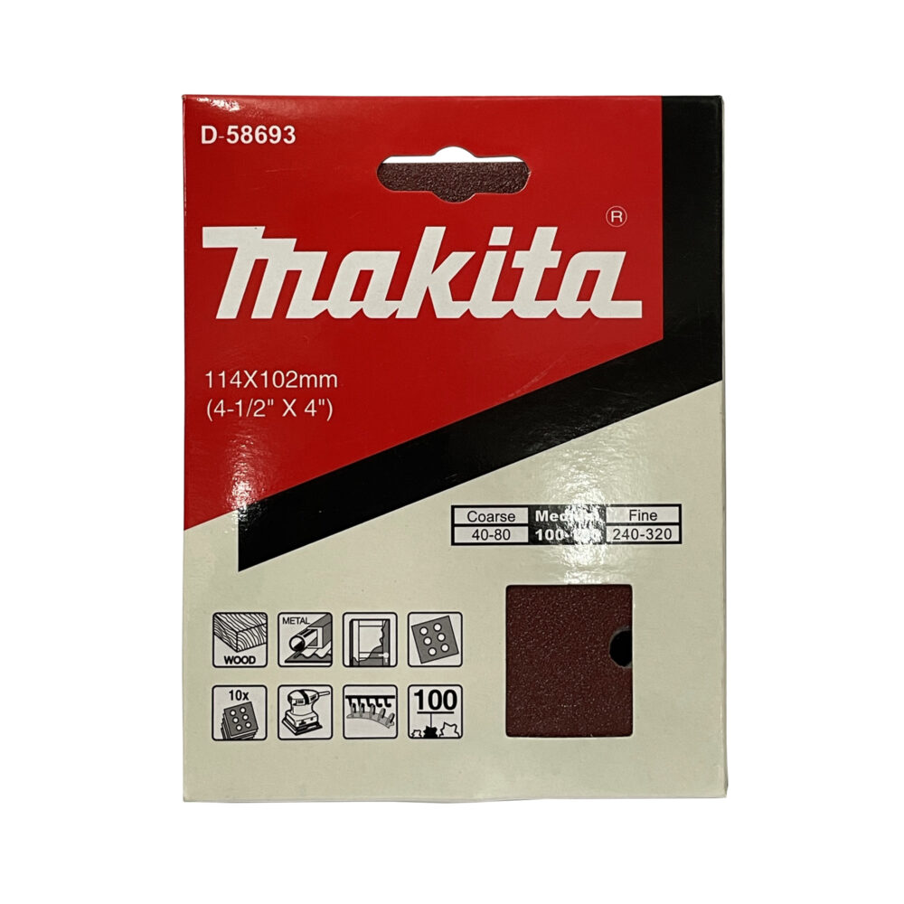 D-58693 กระดาษทราย A100 114x102mm H/L