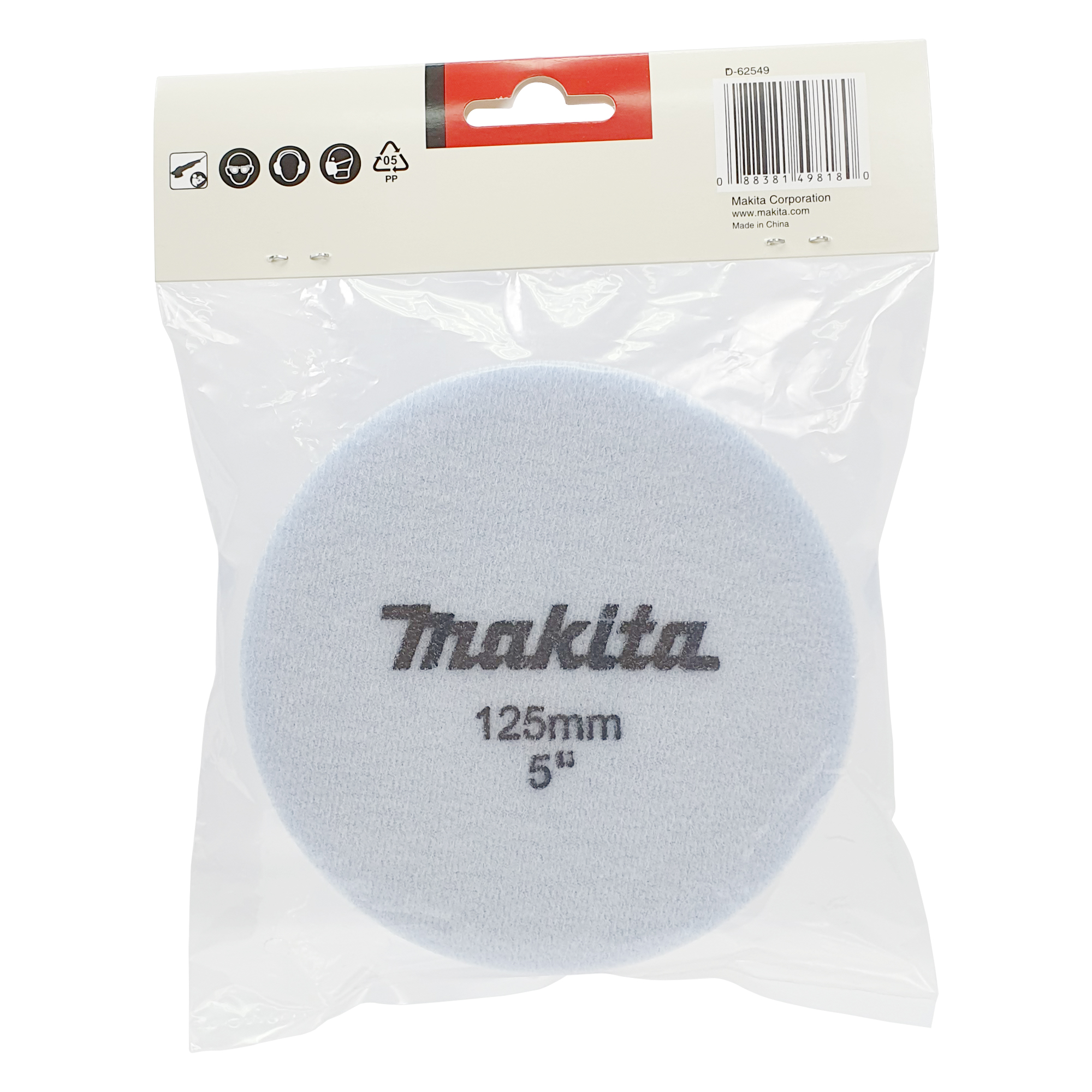 D-62549 Sponge Pad 125mm Middle (Middle) Flat