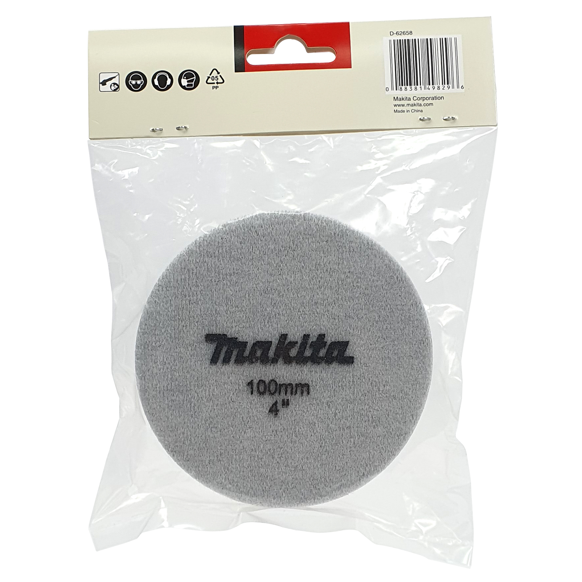 D-62658 Sponge Pad 100mm Black (Fine) Wave