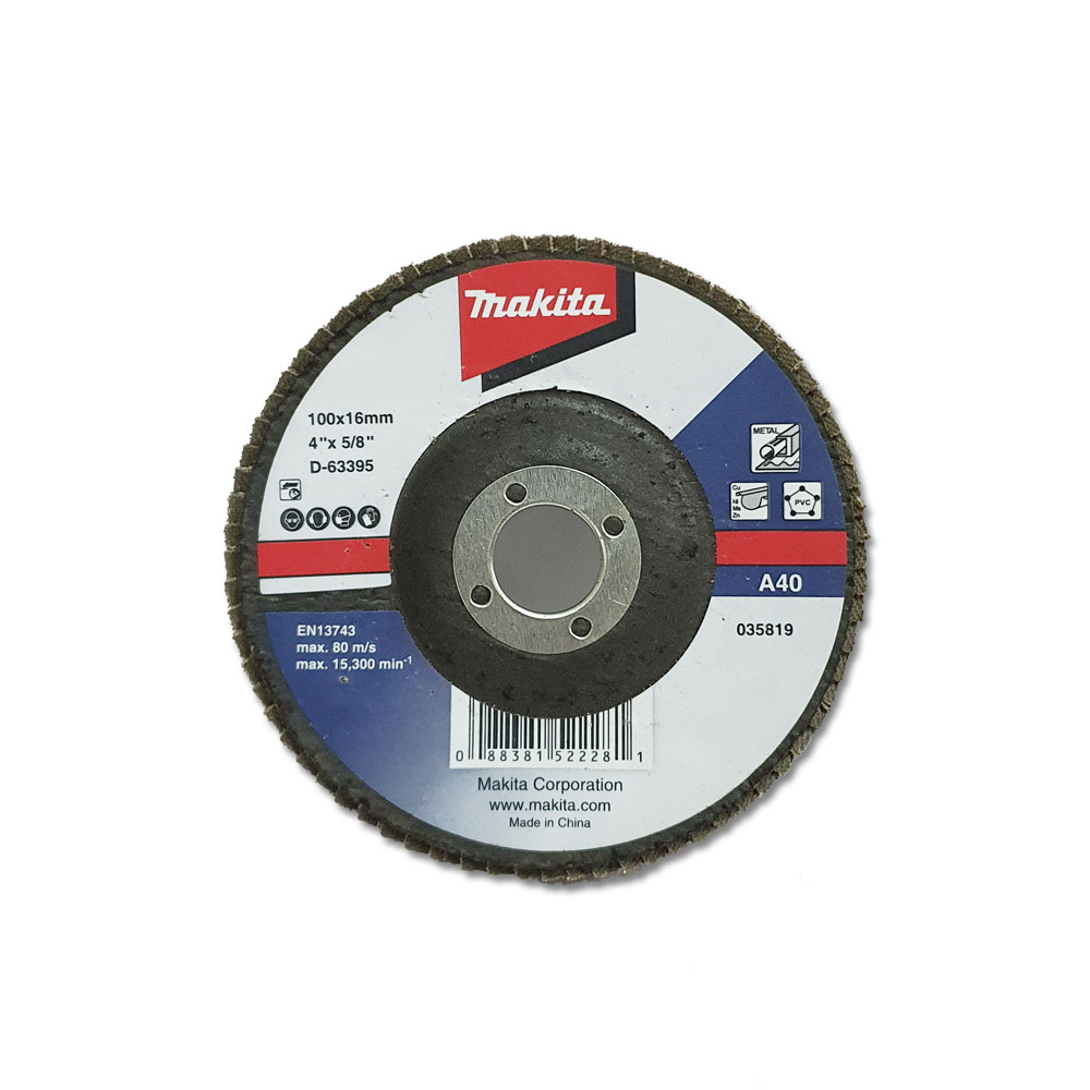 D-63395 4"xA40 กระดาษทรายซ้อนเฉียง Fiber Glass