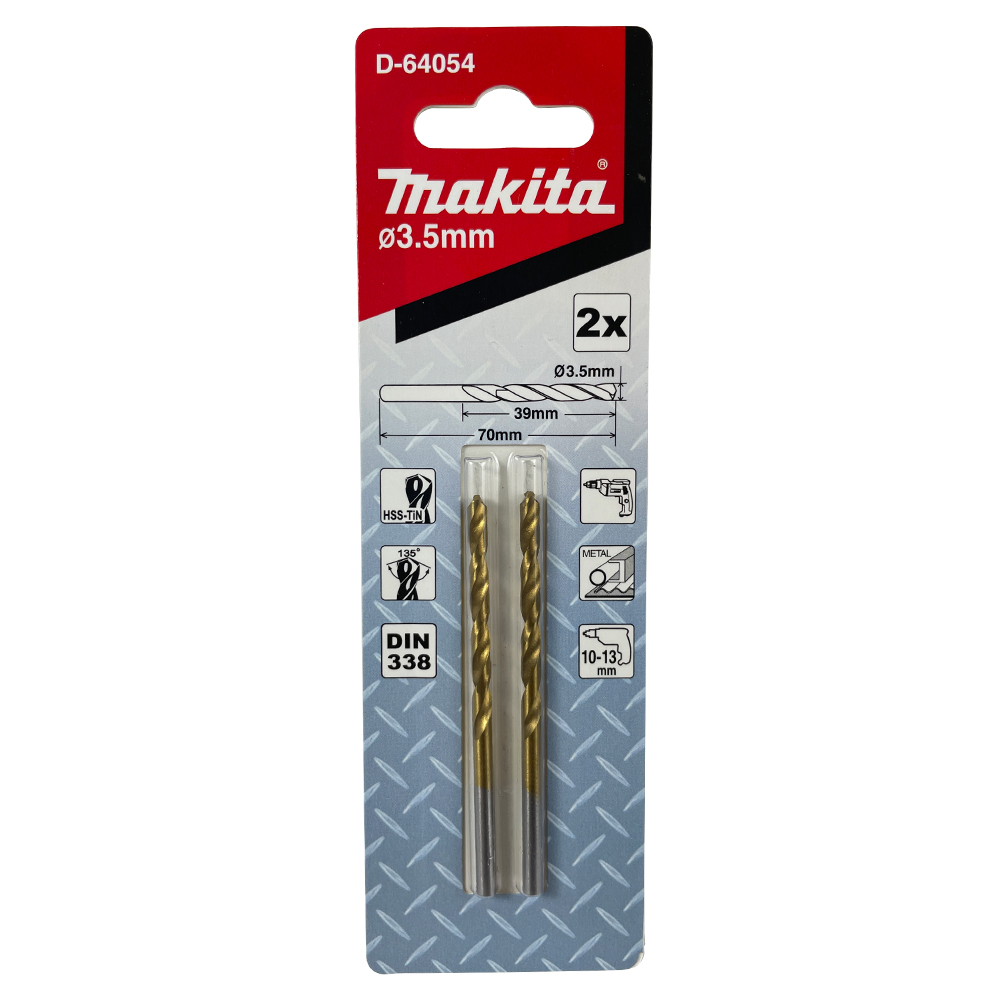 D-64054 HSS-TiN MD Bit 3.5X70(39)(2Pcs/Set) Economy
