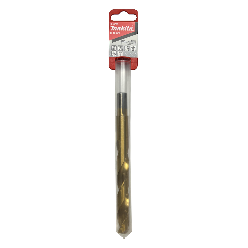 D-65763 HSS-TIN Metal Drill Bit 16X178mm