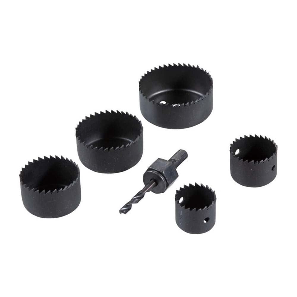 D-70203 ชุดโฮลซอ Carbon Steel 6 ตัวชุด (32,38,48,54,64mm พร้อม Adapter)